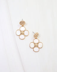 Cicero Flower Dangle Earring Mother Of Pearl