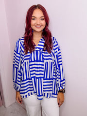 Royal Blue Stripped Shirt