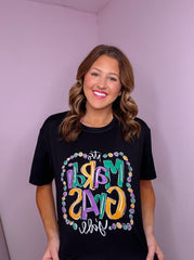 Black "It's Mardi Gras Ya'll" Tee