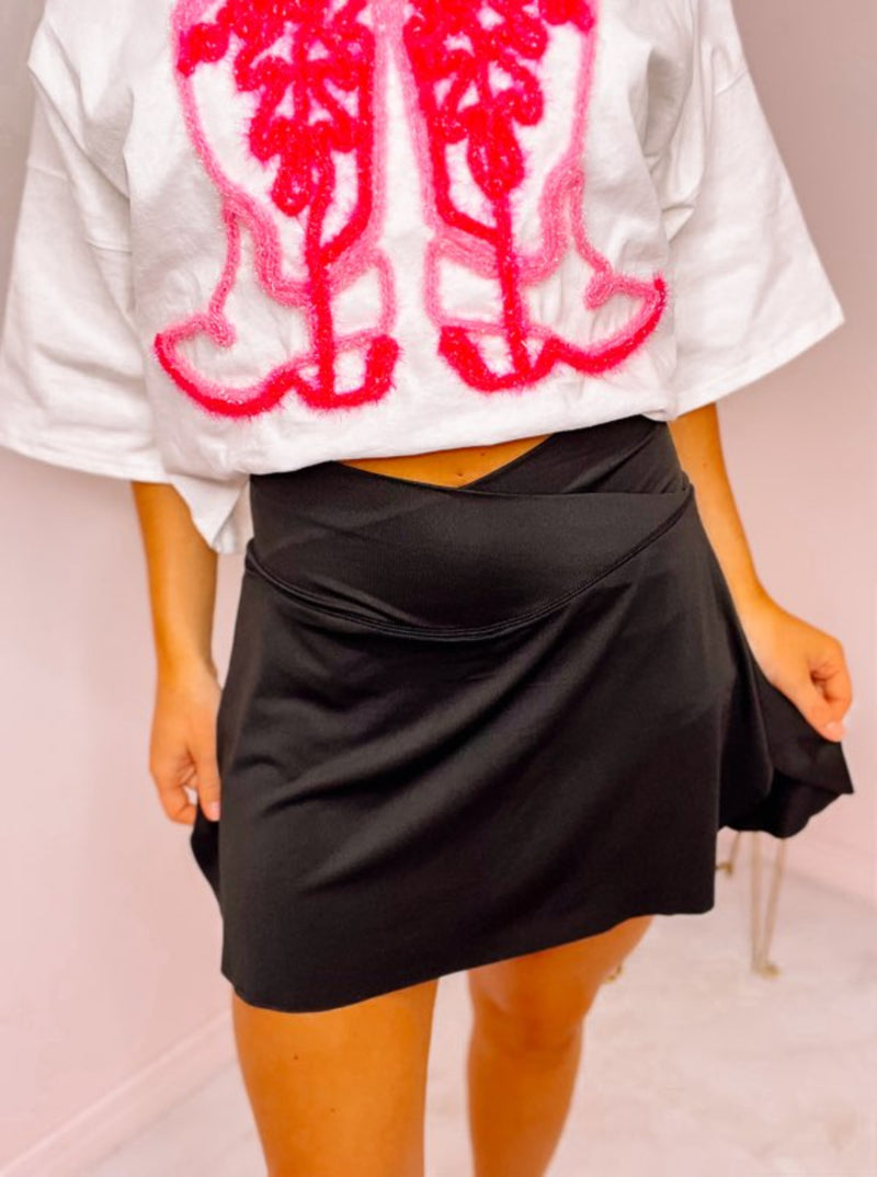 Crossover Active Skirt with Shorts Liner