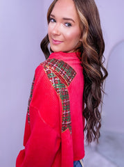 Corduroy Christmas Bow Sweatshirt