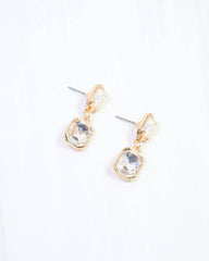 Chloe Crystal Drop Earring Gold