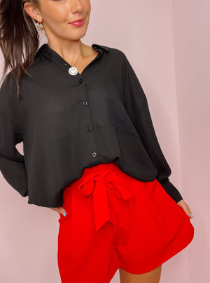 Black Button Down Blouse