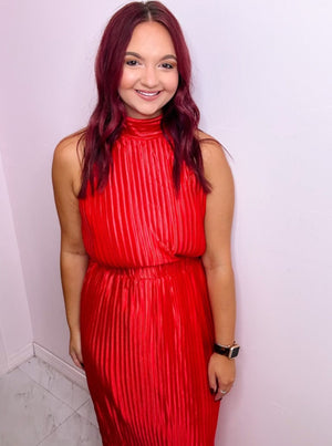 Red Halter Dress