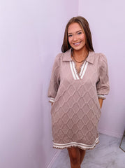 Taupe Pullover Mini Dress