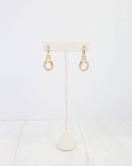 Medford Circular Drop Hoop Earring Clear