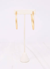 Arden Satin Hoop Earring MATTE GOLD