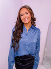 Gray Blue Button Down