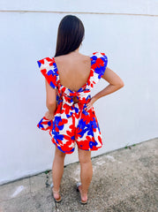 Floral Print Ruffle Romper