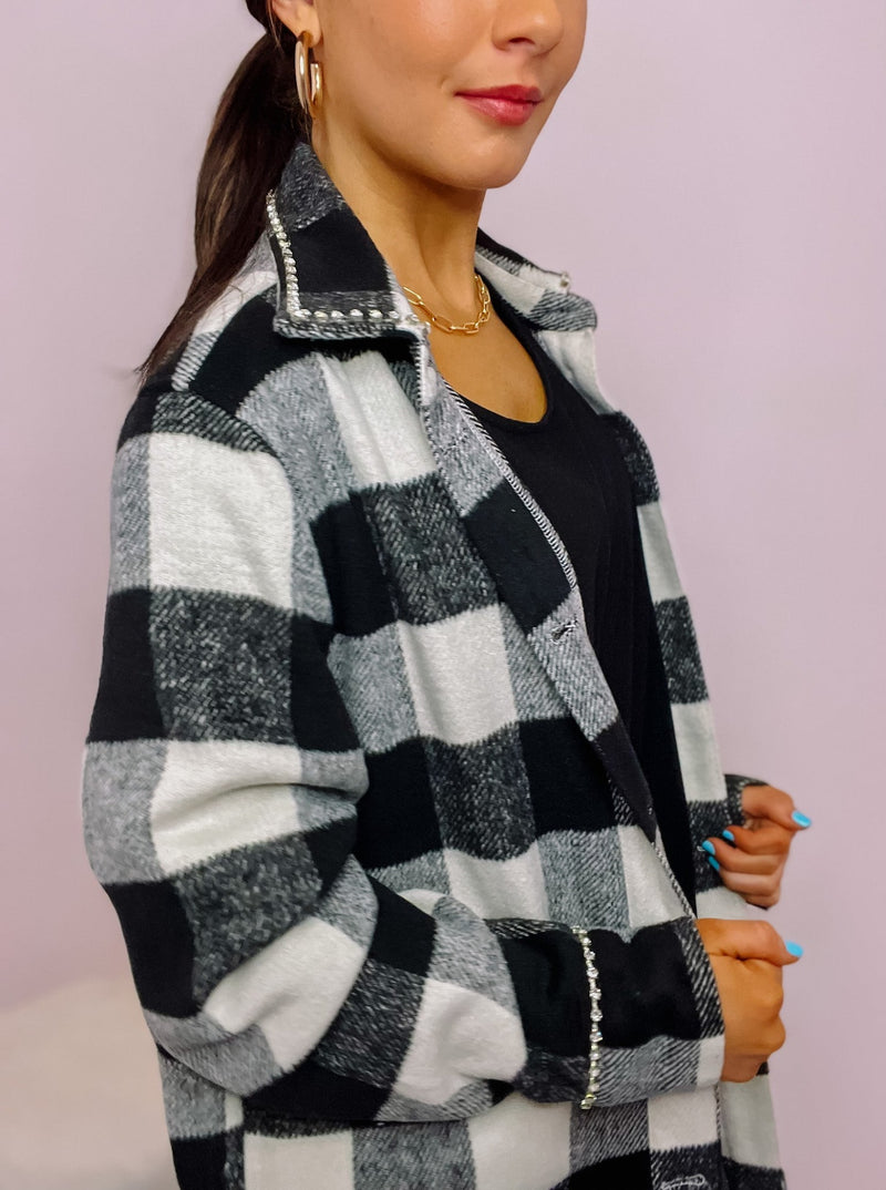 Black and White Plaid Shacket
