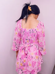 Bubble Pink Floral Dress