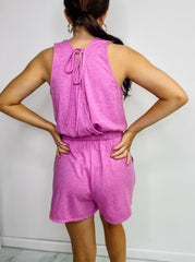 Pink Sleeveless Romper