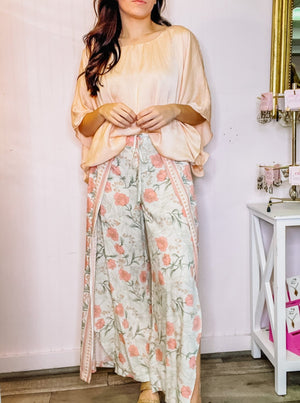 Boho Floral Wrap Around Pants