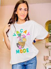 Summer Vacay Tee with Sequins