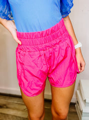 Hot Pink High Waisted Shorts 