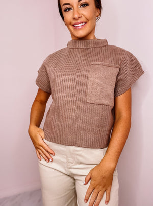 Brown Cropped Sweater