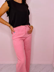 Pink Wide Leg Pants