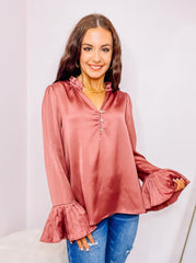 The Connie Blouse in Mulberry