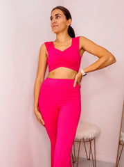 Hot Pink Athletic Crop Top