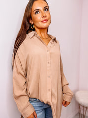 Natural Button Down Tunic