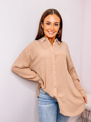 Natural Button Down Tunic