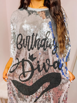 Sequined Birthday Diva Dress