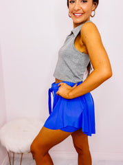 Royal Blue Athletic Skort