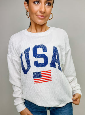 USA Long Sleeve Pullover
