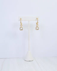 Anika Textured Large Hoop With Dangle Clear
