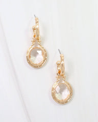 Medford Circular Drop Hoop Earring Clear
