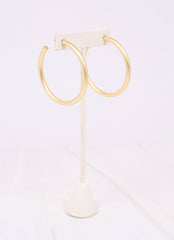 Arden Satin Hoop Earring MATTE GOLD