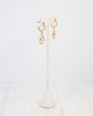 Medford Circular Drop Hoop Earring Clear