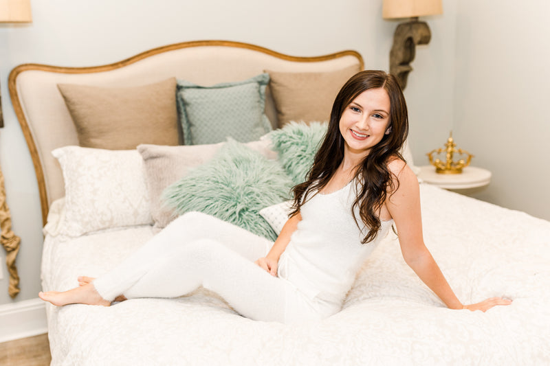 Off White Sweater Tank and Pants