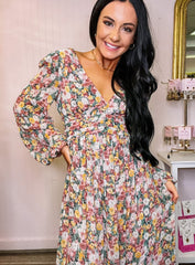 Floral Empire Waist Maxi Dress