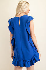 Royal Ruffle Mini Dress