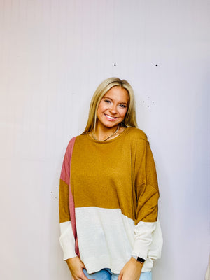 Color Block Lightweight Sweater