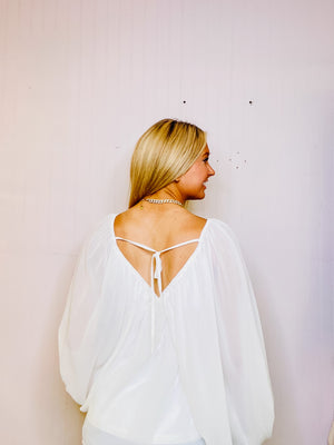 IVORY BATWING BLOUSE