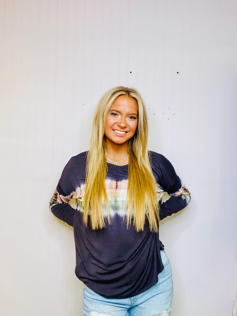 Charcoal Tie Dye Shirt