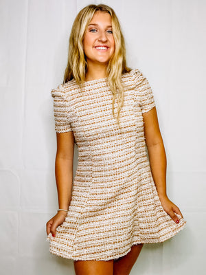 Camel Tweed Dress