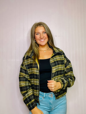 Urban Life Plaid Bomber Jacket