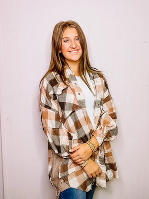 Brown Plaid Shirt