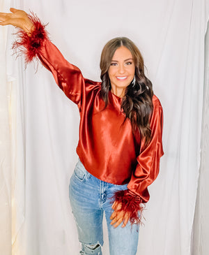 Sophie Blouse with Feather Details