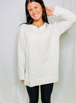 Oatmeal Tunic Pullover