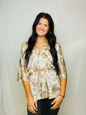 Paisley Kimono Blouse