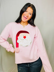 Pink Santa Sweatshirt