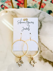 Large Hoops with Stone