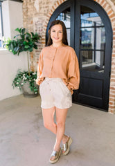 Champagne High Waisted Shorts