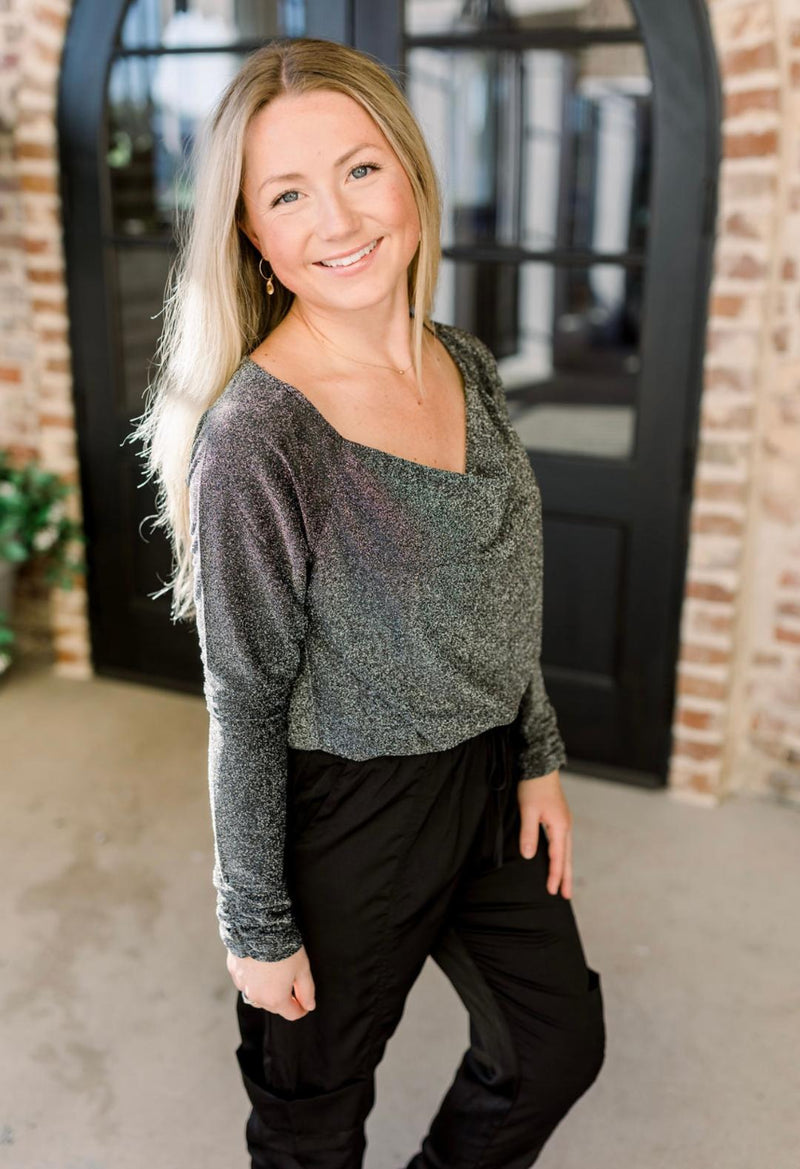 Black sparkle bodysuit