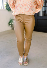 Fleece Faux Leather Leggings